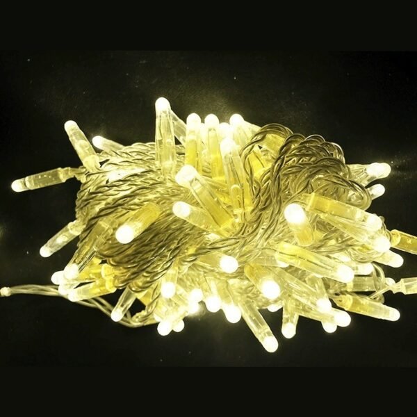 Soft warm white IP65 LED string lights with clear cable for hospitality and commercial decoration